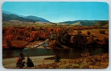 Montana~Travellers Rest Creek Birds Eye View Color Photo~PM 1971~Vtg Postcard