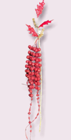 Katherine´S Collection Beeren Zweig Ilex Glitter Rot Gold Weihnachten 60Cm