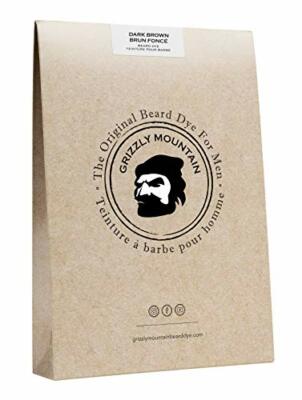 Grizzly Mountain Beard Dye Organic & Natural Dark Brown Beard Dye Chemical Free