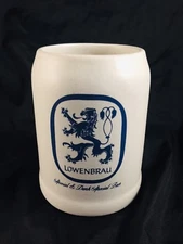 LOWENBRAU Special & DARK SPECIAL BEER Mug 5" gray and blue