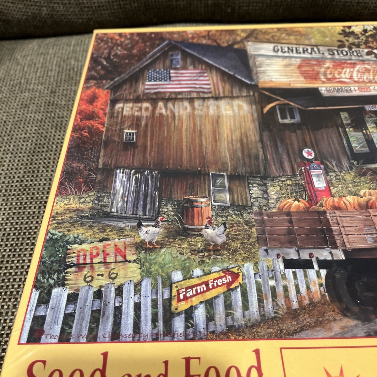 SunsOut 1000 Piece Jigsaw Puzzle Seed & Feed Store Coke Tom Wood
