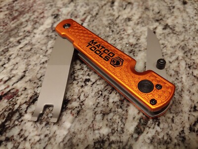 Matco Tools EVERYDAY CARRY FOLDING CLIP LIFTER & KNIFE W/ ALUMINUM HANDLE ORANGE