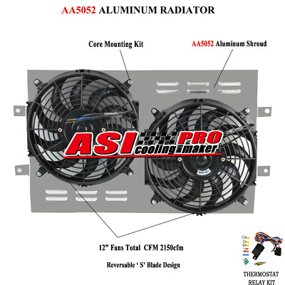 Radiator Shroud with Electric Fan for 1963-1968 Chevy Impala/Biscayne/Bel-Air