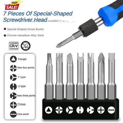 5/7pcs Magnetic Special-shaped Screwdriver Set 50mm Screwdriver Bits Hand Tools