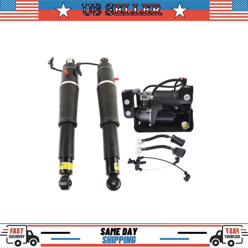 Par de puntales de amortiguador de aire trasero y compresor 15254590 para Chevrolet Tahoe 5,3 L 15-17 Foto 3 de 4