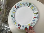 Two  Large 12 1/2” ARCOPAL France Vintage Glass Calder Charger  Plates EUC — photo 2