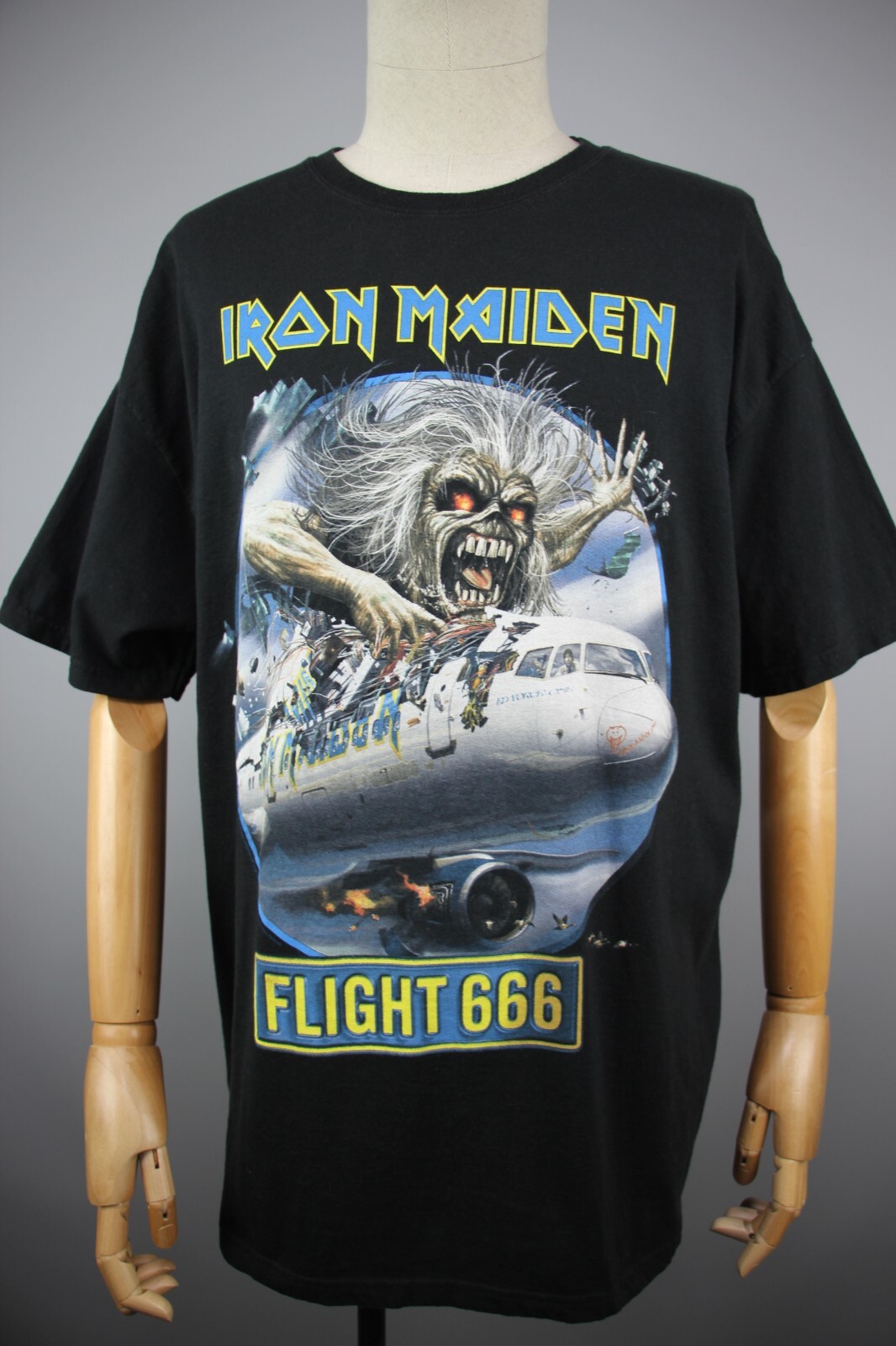 IRON MAIDEN Flight 666 The Movie 2009 Double-sided print Hanes T Shirt Size  XL