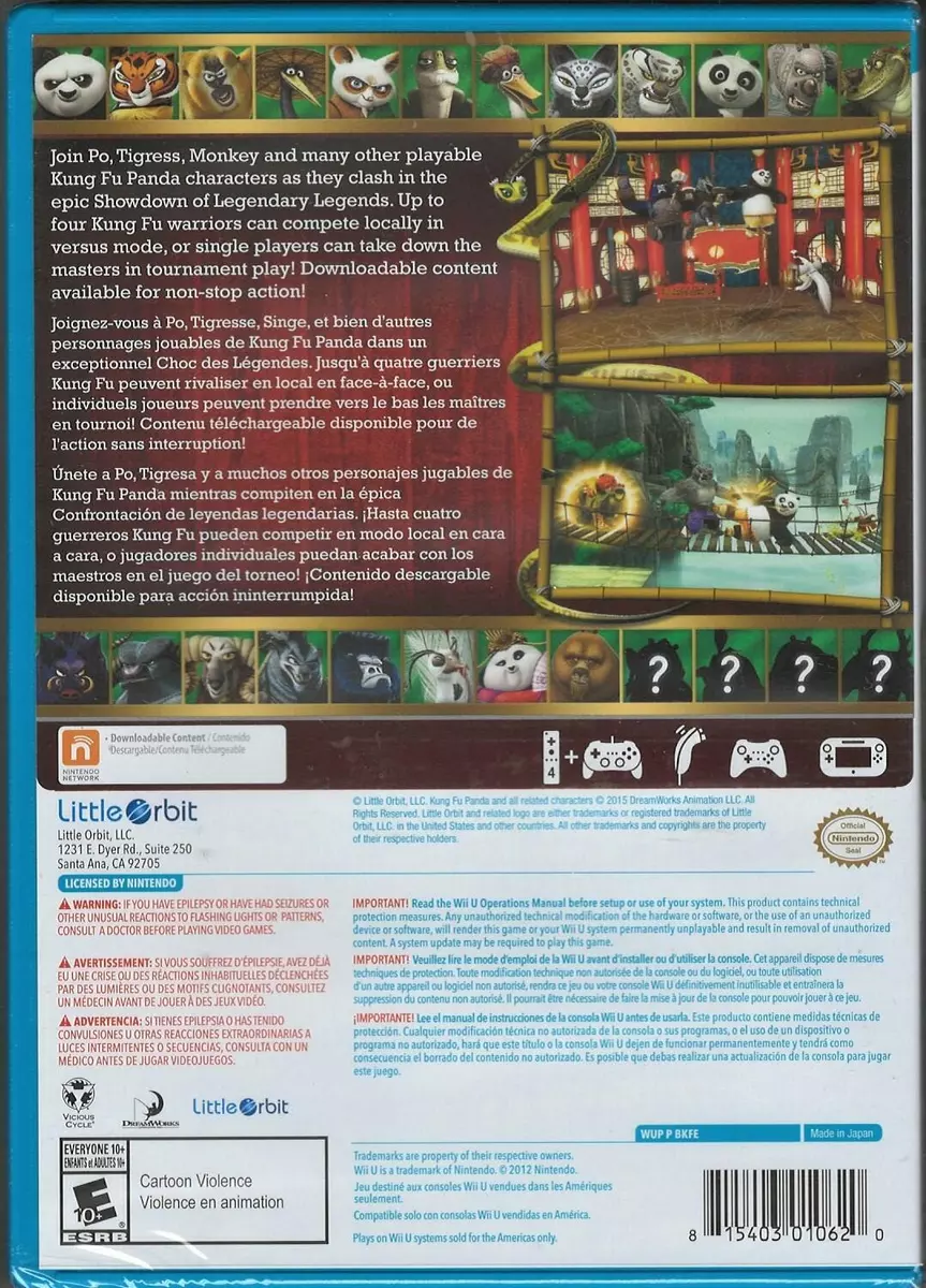 Kung Fu Panda Showdown of Legendary Legends Wii U Brand New