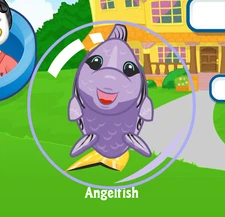 Webkinz Angelfish Virtual PET Adoption Code Only Messaged Webkinz Purple Fish !!