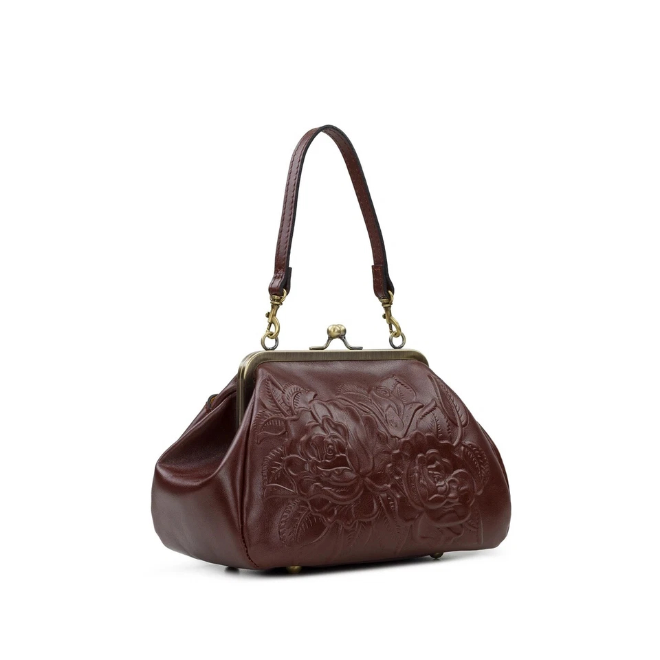 Bolso con Marco Patricia Nash Annie - Cartera de Cuero Rosa Tooled - Totalmente Nuevo con Etiquetas Foto 2 de 4