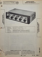 SAMS PHOTOFACT SERVICE MANUAL 404-7 HARMAN KARDON MODEL A-120 MELODY II