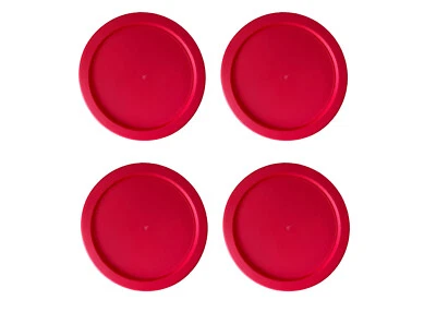 MRX SOLUTIONS Replacement Lid for Pyrex 1-CUP Storage Cover 4" Bowl 7202-PC Red (4-Pack)