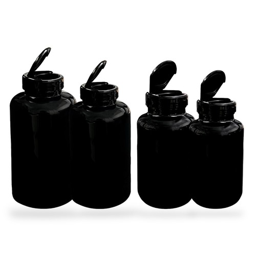 Empty Black Plastic Pill Bottles Medicine Container Vitamin Capsule eBay