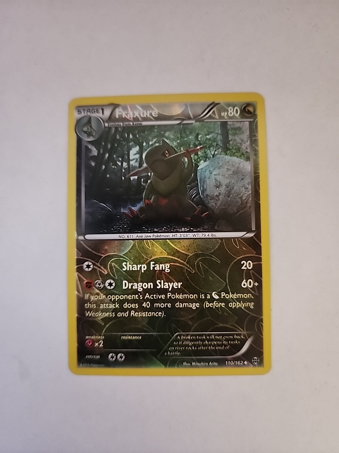 Fraxure #110/162 XY BREAKthrough Pokemon Reverse Holo Uncommon Card