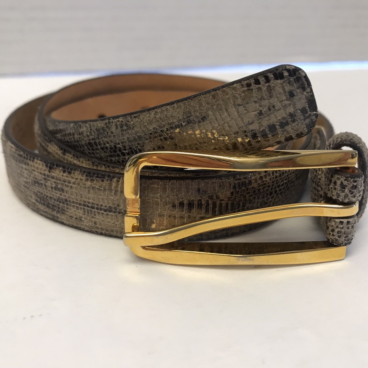 Martin Dingman Womens Sz 34” Lizard Grain Italian CalfSkin  display picture 1
