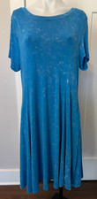 TORRID Womens DRESS Short Sleeve BLUE Super Soft Knits Size 00 (10)