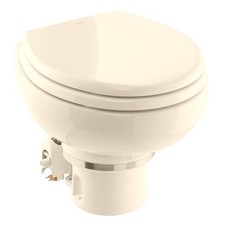Dometic MasterFlush 7160 Bone Electric Macerating Toilet w/Orbit Base - Raw
