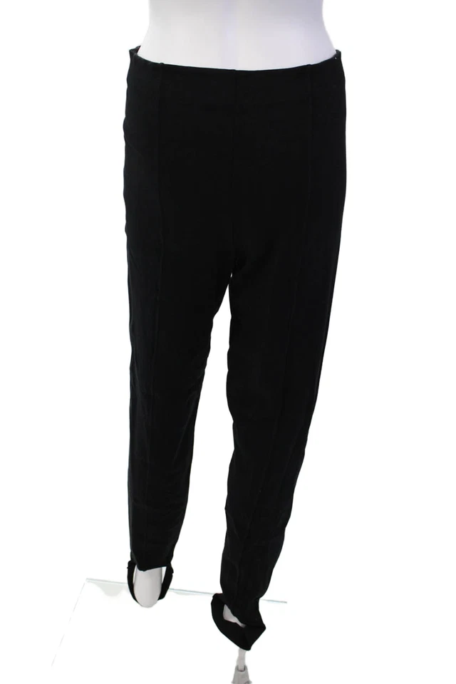 Legging feminina 90% algodão orgânico stretch skinny estribo preta tamanho G - Imagem 3 de 4