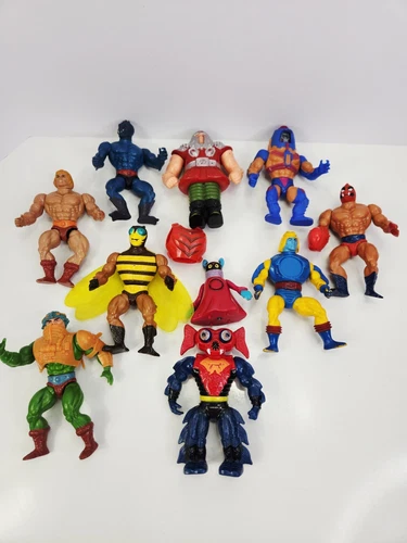 Vintage Masters of the Universe MOTU He-Man Lot of 10 Mattel
