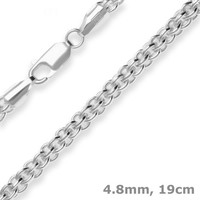 4,8Mm Armband Fantasiekette Silberarmband Armschmuck Aus 925 Silber 19Cm