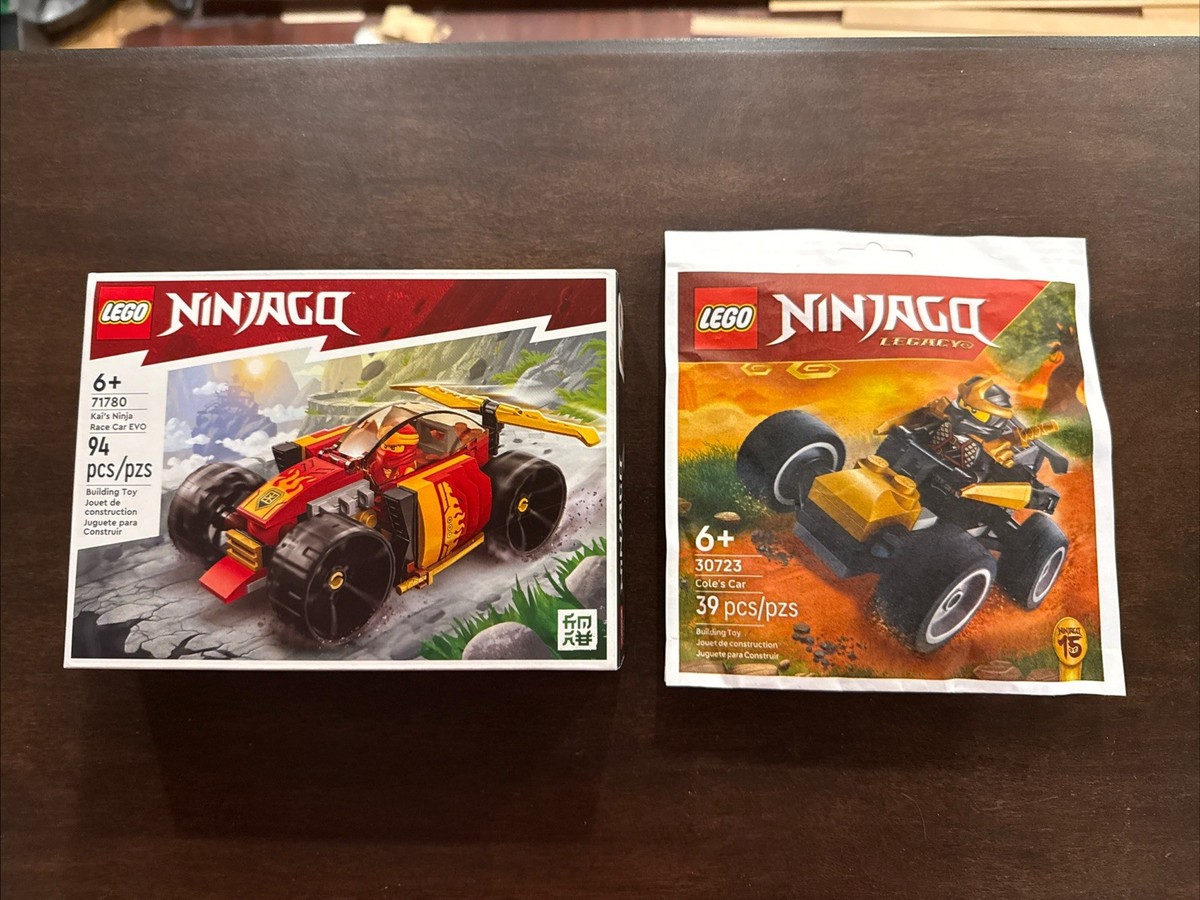 LEGO NINJAGO Kai's Ninja Race Car EVO 71780 & 30723 Cole's Car