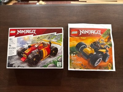 LEGO NINJAGO Kai's Ninja Race Car EVO 71780 & 30723 Cole's Car