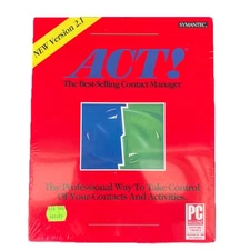 Symantec ACT! Contact Manager Version Windows 2.1 3-1/2 Floppy Disk New Sealed