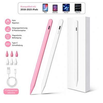 Für Apple Pencil  2. Gen Stylus Stift Pen für Apple iPad Pro/Air /mini 2018-2025