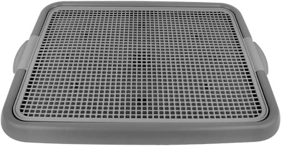 Durable Puppy Potty Tray with Mesh Design - Safe and Stylish Gray 20.3 x 16.3 - Image 4 of 4