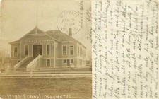HIGH SCHOOL, HAYWARD, CALIFORNIA, 1906 RPPC, VINTAGE POSTCARD (AN237)