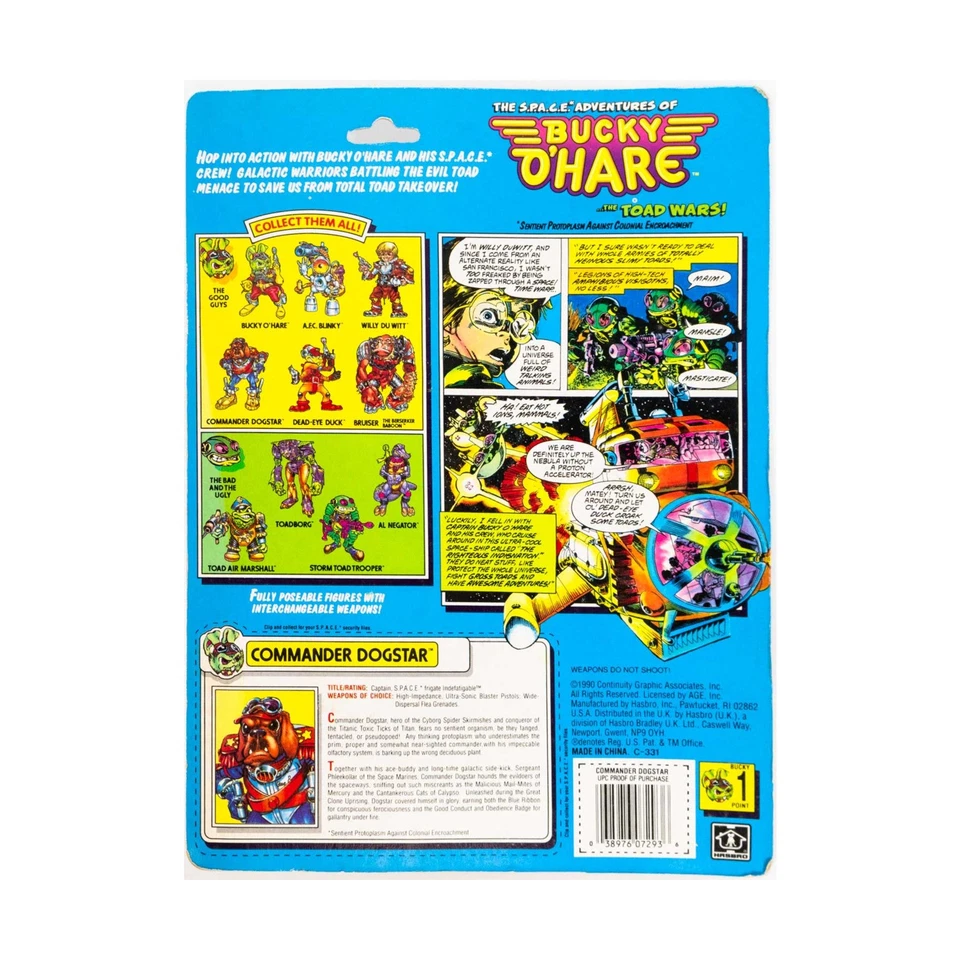 Hasbro Action Figure Bucky o'Hare - Commander Dogstar VG/Mint - Image 2 of 2