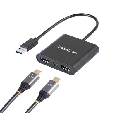 Startech.Com USB 3.0 to Dual HDMI Adapter, USB to 2X HDMI Monitor Converter 