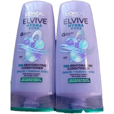L'Oreal Elvive Hydra Pure Hair Conditioner 200ml x2