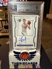 2015-16 National Treasures Nikola Jokic RC Auto #/99 Nuggets BGS 9/Au 10