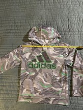 Camo adidas sweatshirt boys large 14/16 grey green