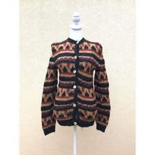 CR SWEATERS industria Argentina wool knitted black brown color wool cardigan