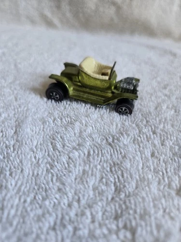 HOT WHEELS REDLINES 1968 HOT HEAP LIME GREEN TAN Used Condition