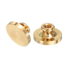 1.2" Blank Wax Seal Stamp Head, 2Pcs Round Brass Sealing Wax Stamp Heads