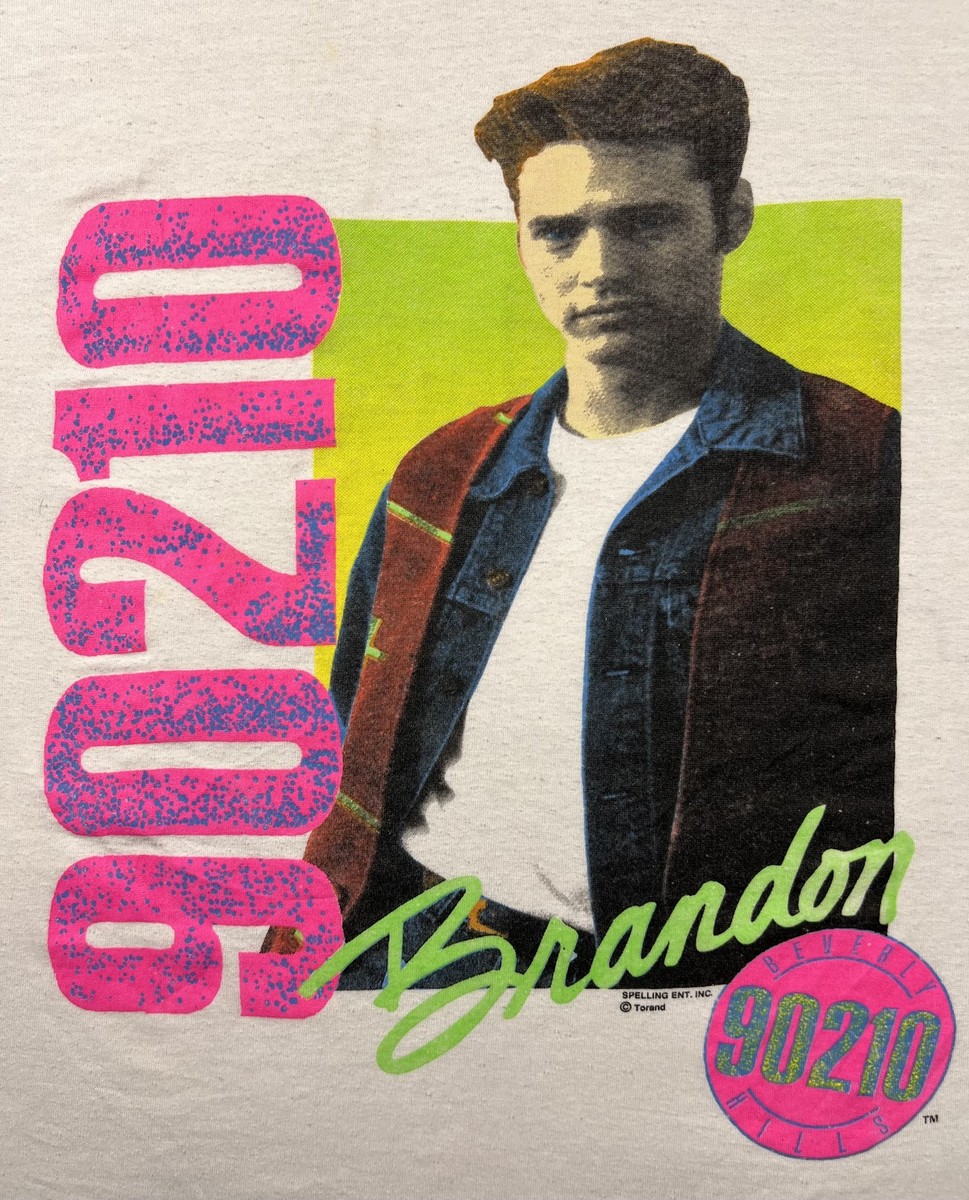 Vintage Beverly Hills 90210 Brandon Walsh Men's T-Shirt White Size M View 5