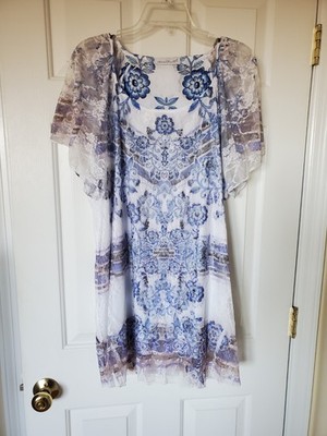 Keren Hart 2X/3X Lace Overlay Tunic Top