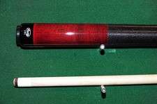 Viking 2pc Pool Cue Billiards custom new Red Finish cues free Glove