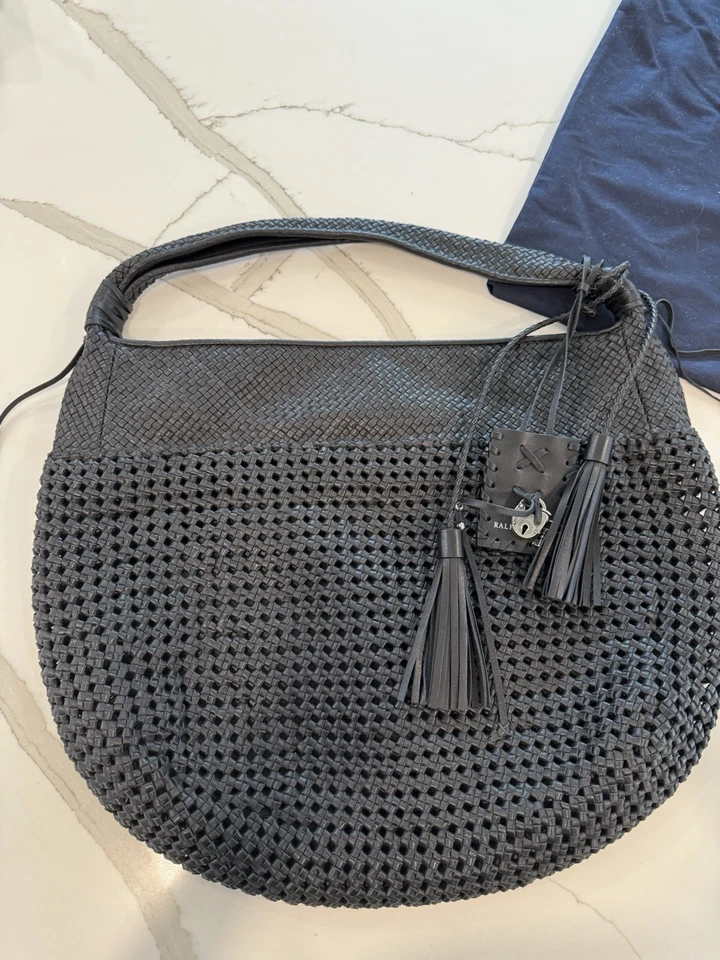 Hobo Ralph Lauren Black Weave - Imagem 2 de 4