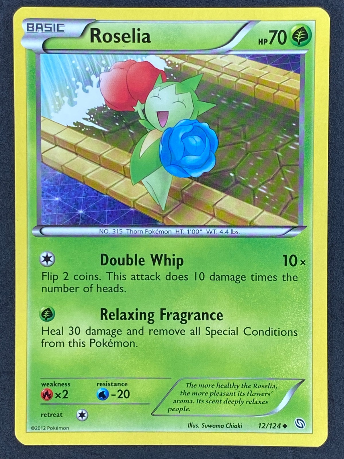 Pokémon Roselia 12/124 DRX Dragons Exalted LP/NM