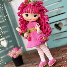 Raspberry Doll Crochet, Handmade Crochet Amigurumi Doll Gift, Amigurumi Doll