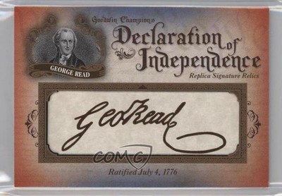 2016 Upper Deck Goodwin Champions 31/76 George Read #DOI-14 7ov