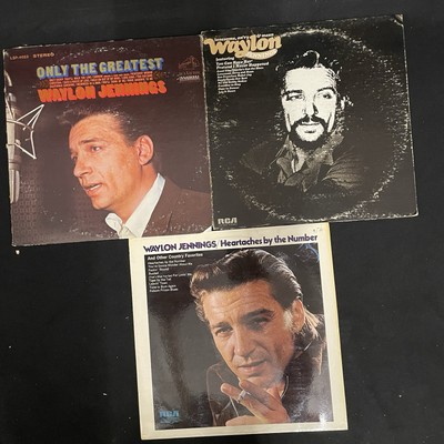 3x WAYLON JENNINGS Schallplatten Diverse LP Country Western