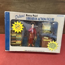 Deluxe NANCE PEARL Librarian Seattle Public Library Action Figure !