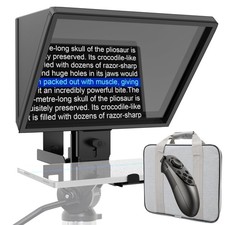 14-inch Camera Teleprompter with Adjustable Glass Frame with HD Glass, Compat...
