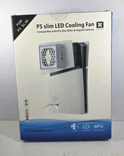 LED Cooling Fan Cooler 3 Gears Light Strip 8 Lighting Modes Gaming for PS5 slim