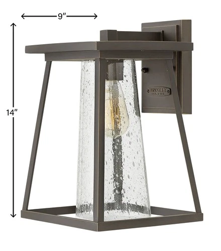 Hinkley Burke 14" High Bronze and Clear Glass Outdoor Wall Light - Picture 5 of 9
